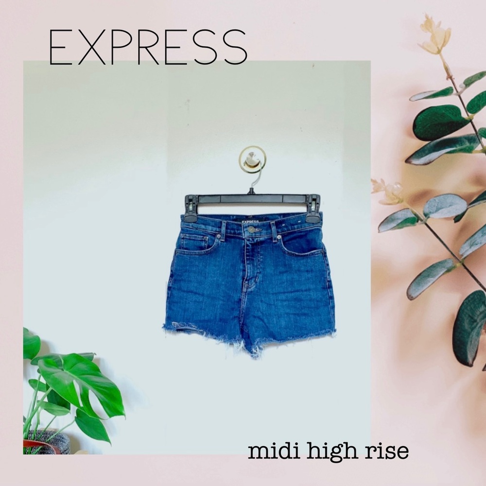 EXPRESS high waist denim shorts